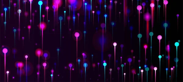 Μπλε Ροζ Μωβ Αφηρημένη Ταπετσαρία Έντονοι Κόμβοι Φωτός Τεχνητή Νοημοσύνη — Διανυσματικό Αρχείο