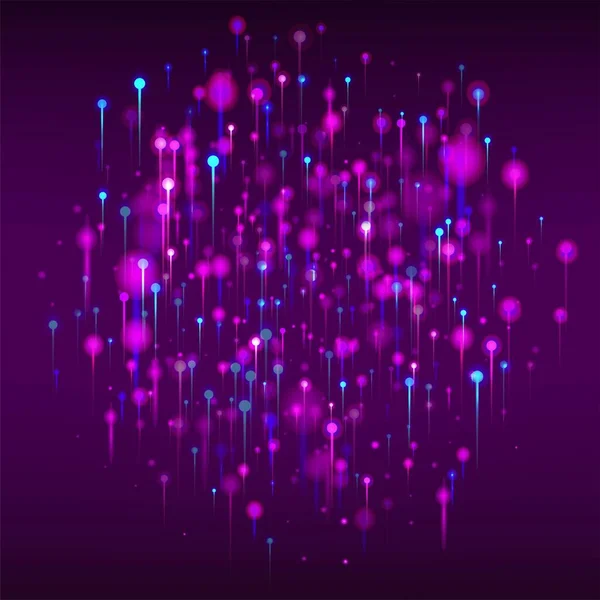 Рожевий Фіолетовий Синій Абстрактний Фон Мережевий Науковий Прапор Неонове Світло — стоковий вектор
