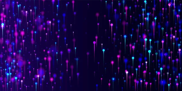 Roxo Rosa Azul Moderno Fundo Big Data Inteligência Artificial Internet — Vetor de Stock