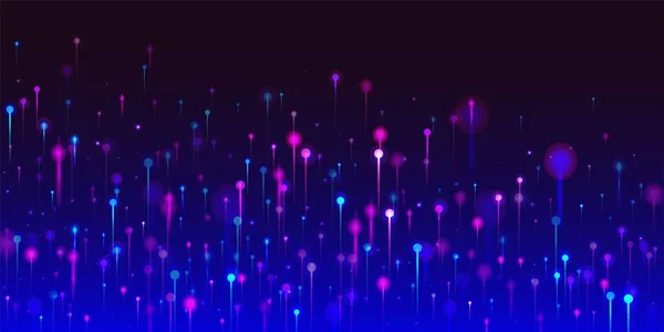 Blue Pink Purple Abstract Background Intelligence Artificielle Big Data Internet — Image vectorielle