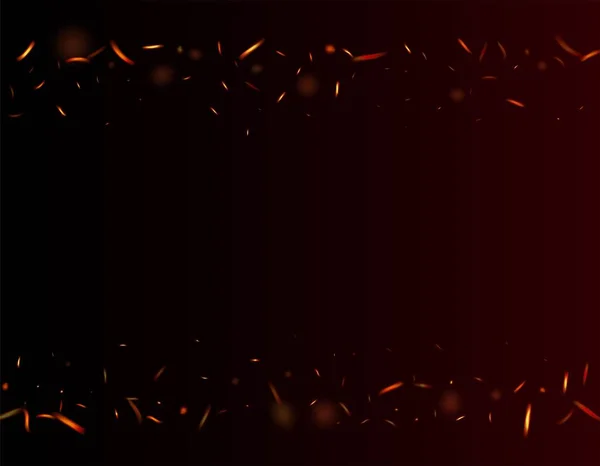 Flamme Flamboyante Étincelles Feu Fond Bonne Nuit Gold Stars Bouffées — Image vectorielle