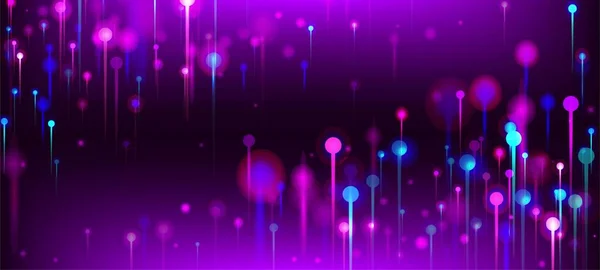 Blue Pink Purple Abstract Background Intelligence Artificielle Big Data Internet — Image vectorielle