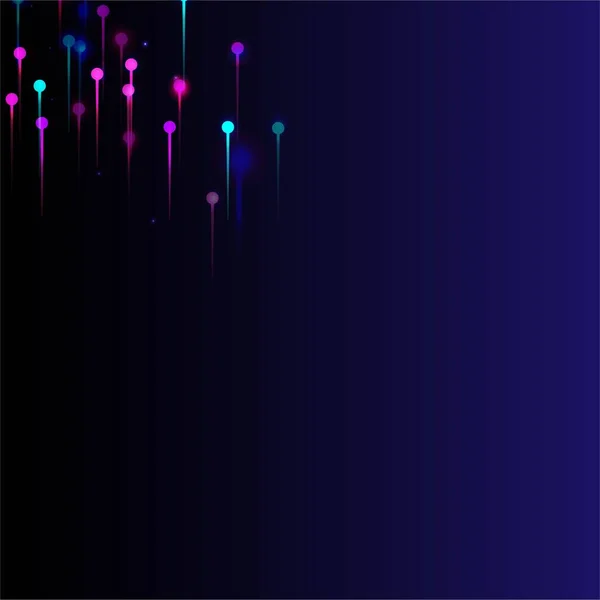Фиолетово Голубой Современный Фон Сетевой Научный Флаг Неоновые Светящиеся Элементы — стоковый вектор
