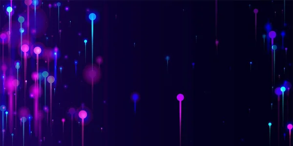 Фіолетовий Рожевий Абстракт Wallpaper Network Scientific Banner Світло Освітлює Частини — стоковий вектор