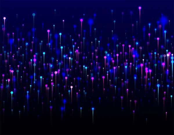 Pink Purple Blue Abstract Background Network Scientific Banner Neon Light — стоковий вектор