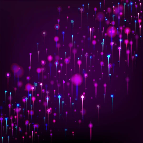 Blue Pink Purple Abstract Wallpaper Artificial Intelligence Big Data Internet — Stock Vector