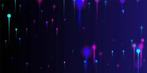 粉红蓝紫色背景 Neon Light Rays Elements 网络科技横幅 人工智能大数据互联网未来主义墙纸 社会科学纤维光针 — 图库矢量图片