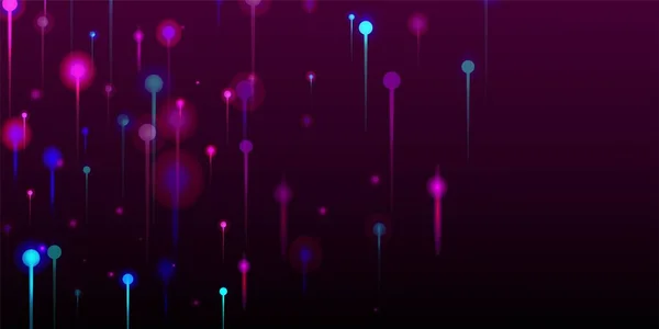 Розово Фиолетовый Голубой Современный Фон Искусственный Интеллект Big Data Ethernet — стоковый вектор
