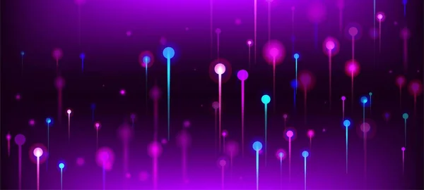 Pink Purple Blue Modern Wallpaper Inggris Artificial Intelligence Big Data - Stok Vektor