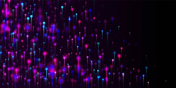Μπλε Ροζ Μωβ Αφηρημένη Ταπετσαρία Φωτεινό Φως Ακτινοβολεί Σωματίδια Μπανερ — Διανυσματικό Αρχείο