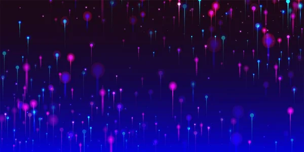 Blue Pink Purple Abstract Background Big Data Intelligence Artificielle Internet — Image vectorielle