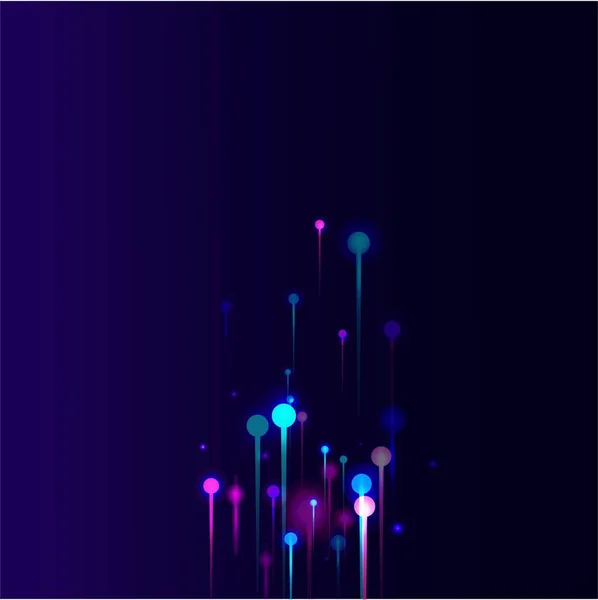 パープルピンクブルーのモダンな壁紙 人工知能ビッグデータインターネット技術の背景 ネットワーク科学バナー 明るい光の輝きの要素 社会科学光ファイバーピン — ストックベクタ
