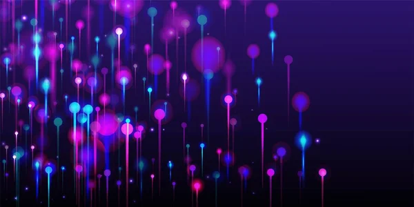 Pink Purple Blue Abstract Wallpaper Big Data Artificial Intelligence Internet — стоковий вектор