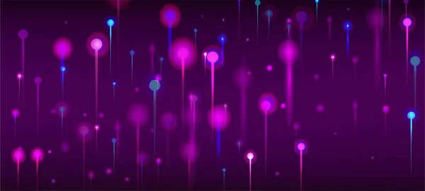 Purple Pink Blue Abstract Wallpaper Vivid Light Pins Particles Network — Stock Vector