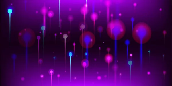 Сине Фиолетовый Розовый Современный Фон Сетевой Научный Флаг Большие Данные — стоковый вектор