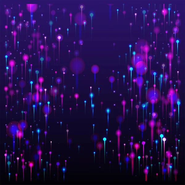 Фиолетовый Синий Розовый Абстрактный Фон Большие Данные Искусственный Интеллект Ethernet — стоковый вектор
