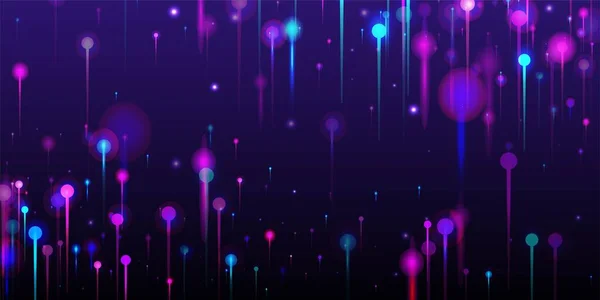 Фиолетово Голубой Абстрактный Фон Большие Данные Искусственный Интеллект Интернет Футуристические — стоковый вектор