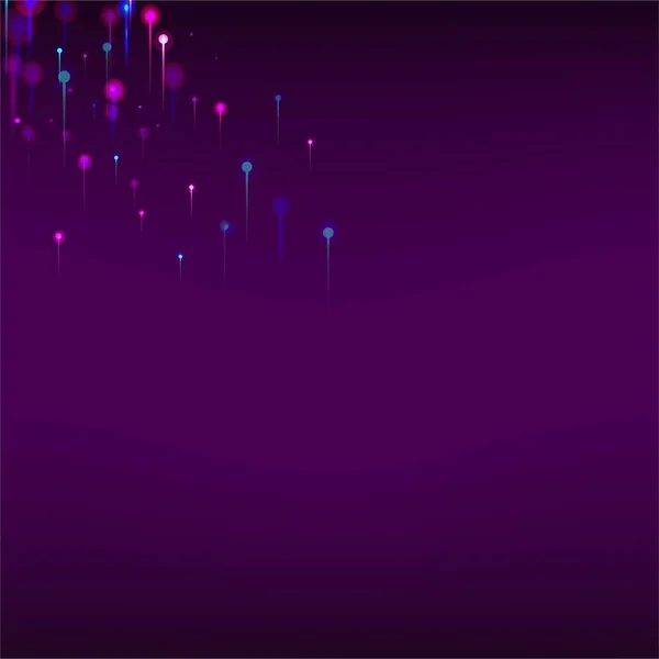 Blue Purple Pink Résumé Fond Bannière Scientifique Réseau Éléments Lumineux — Image vectorielle