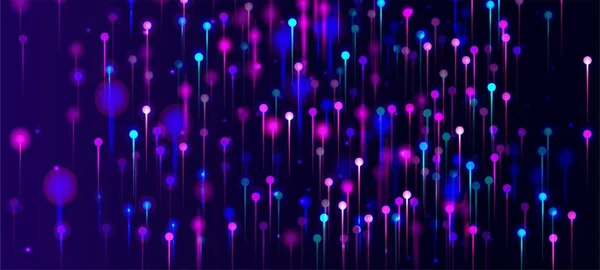 Bleu Violet Rose Papier Peint Abstrait Big Data Intelligence Artificielle — Image vectorielle