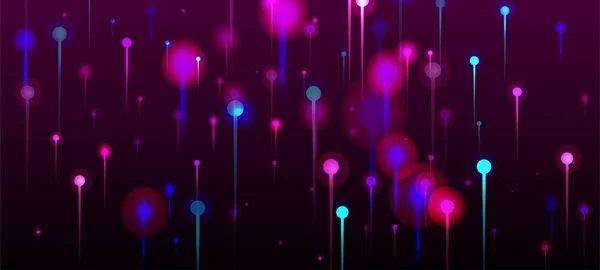 Розовый Синий Фиолетовый Абстрактные Обои Частицы Яркого Света Сетевой Технологический — стоковый вектор