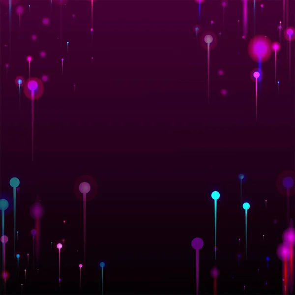 Розово Фиолетовый Голубой Абстрактный Фон Сетевой Технологический Флаг Искусственный Интеллект — стоковый вектор
