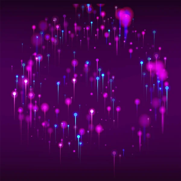 Фиолетовый Розовый Синий Современный Обои Искусственный Интеллект Big Data Ethernet — стоковый вектор