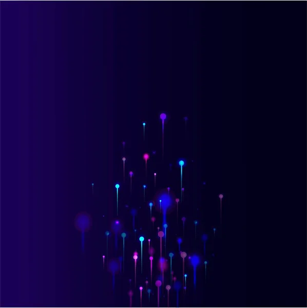 Blue Pink Purple Abstract Wallpaper. Big Data Artificial Intelligence Internet Futuristic Background. Bright Light Rays Elements. Network Technology Banner. Fiber Optics Social Science Light Pins.