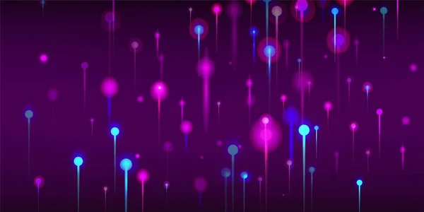 Blue Pink Purple Abstract Wallpaper Artificial Intelligence Big Data Internet — Stock Vector