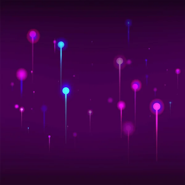 Fondo Moderno Rosa Azul Púrpura Elementos Brillo Luz Neón Banner — Vector de stock