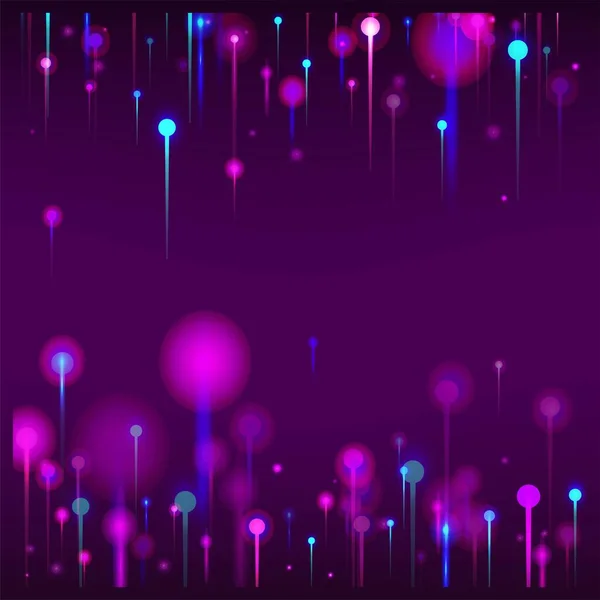 Roze Blauw Paars Abstracte Achtergrond Netwerktechnologie Banner Heldere Lichtstralen Elementen — Stockvector