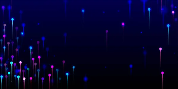 Сині Фіолетові Рожеві Абстрактні Шпалери Мережевий Науковий Прапор Неонові Світлові — стоковий вектор