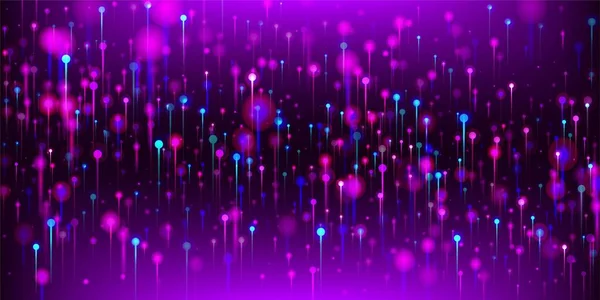 Рожевий Фіолетовий Синій Сучасні Шпалери Штучний Інтелект Великі Дані Ethernet — стоковий вектор