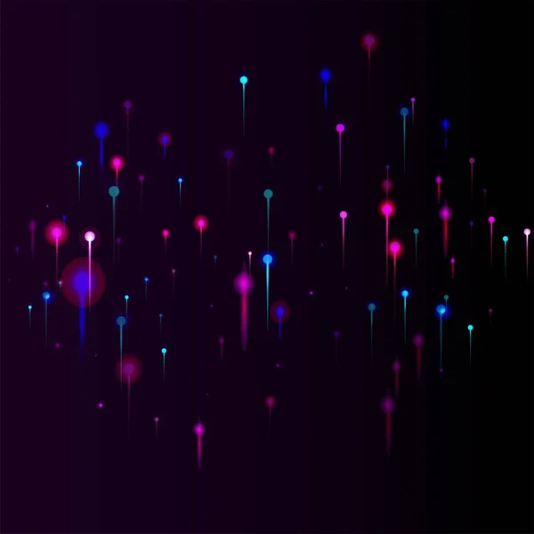 Purple Blue Pink Abstract Background Bright Light Nodes Particles Network — Stock Vector