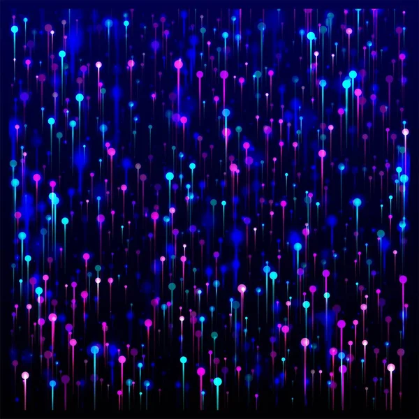 紫色蓝色粉红现代背景 大数据人工智能以太网技术壁纸 Neon Light Rays Elements 网络科学横幅 光纤社会科学光针 — 图库矢量图片
