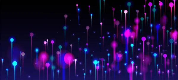 Rosa Azul Roxo Moderno Fundo Inteligência Artificial Big Data Internet — Vetor de Stock