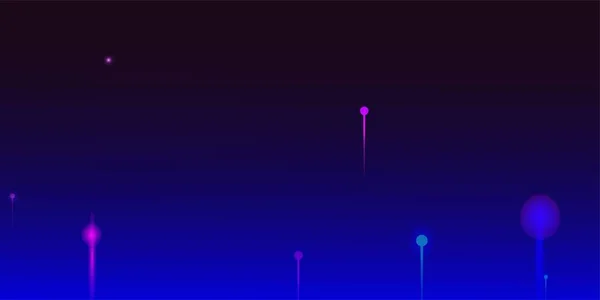 Розово Фиолетовый Абстрактный Фон Частицы Неоновых Светильников Сетевой Технологический Флаг — стоковый вектор