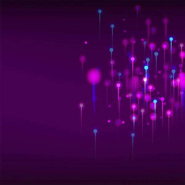 Fondo Abstracto Rosa Púrpura Azul Elementos Rayos Luz Neón Banner — Vector de stock