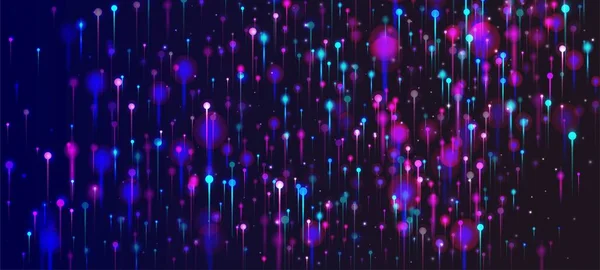 Violet Bleu Rose Moderne Fond Écran Big Data Intelligence Artificielle — Image vectorielle