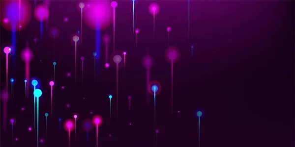 Fond Écran Rose Violet Bleu Abstrait Noeuds Lumineux Particules Bannière — Image vectorielle
