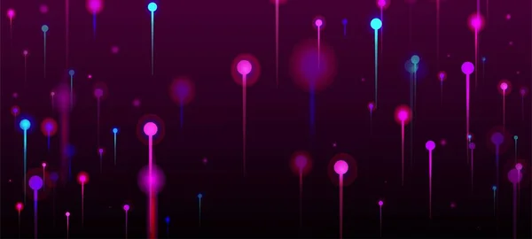 Голубой Розово Фиолетовый Абстрактный Фон Искусственный Интеллект Большие Данные Ethernet — стоковый вектор