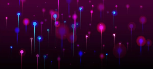 Roxo Azul Rosa Fundo Abstrato Banner Tecnologia Rede Elementos Raios — Vetor de Stock