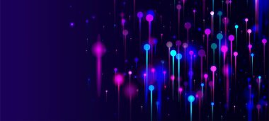 Mor Pembe Soyut Duvar Kağıdı. Neon Işık Parıltısı Parçacıkları. Yapay Zeka Büyük Veri İnternet Geleceği Geçmişi. Ağ Bilimsel Sancak. Sosyal Bilimler Fiber Optik Işık İğneleri.