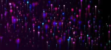 Mor Mavi Pembe Soyut Arkaplan. Ağ Bilimsel Sancak. Büyük Veri Yapay Zeka Ethernet Teknoloji Duvar Kağıdı. Canlı Işık Düğümleri Parçacıkları. Fiber Optik Sosyal Bilimler Işık İğneleri.