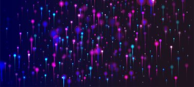 Pembe Mavi Mor Modern Arkaplan. Büyük Veri Yapay Zekası İnternet Teknolojisi Duvar Kağıdı. Canlı Işık Düğümleri Elementleri. Network Technology Banner. Fiber Optik Sosyal Bilimler Işık İğneleri.