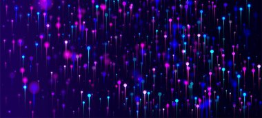 Mavi Mor Pembe Modern Duvar Kağıdı. Neon Işığı Elementleri. Network Technology Banner. Büyük Veri Yapay Zekası Ethernet Fütüristik Geçmişi. Fiber Optik Sosyal Bilimler Işık İğneleri.