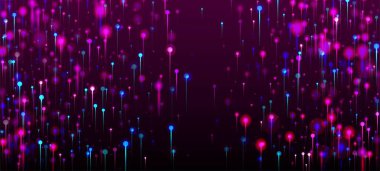 Mor Pembe Soyut Duvar Kağıdı. Büyük Veri Yapay Zekası Ethernet Fütüristik Geçmişi. Ağ Bilimsel Sancak. Neon Işık Işıltısı elementleri. Fiber Optik Sosyal Bilimler Işık İğneleri.