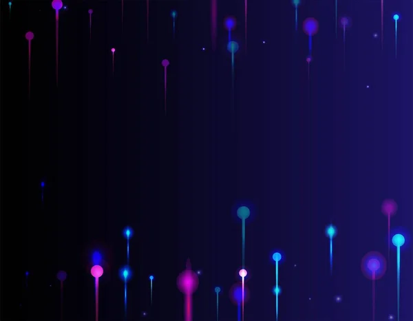 蓝紫色粉红背景 海量数据人工智能互联网技术壁纸 明亮的光路元素 网络科学横幅 社会科学纤维光针 — 图库矢量图片