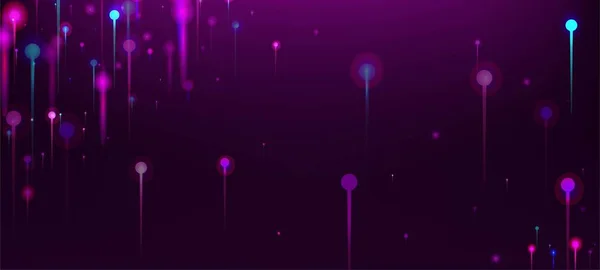 Фиолетовый Розовый Синий Современный Обои Частицы Неоновых Светильников Искусственный Интеллект — стоковый вектор