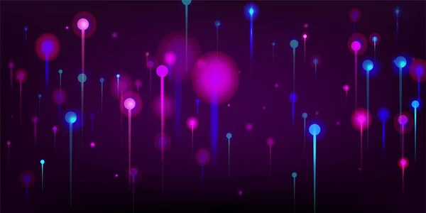 Blue Pink Purple Abstract Wallpaper Network Scientific Banner Artificial Intelligence — Stock Vector