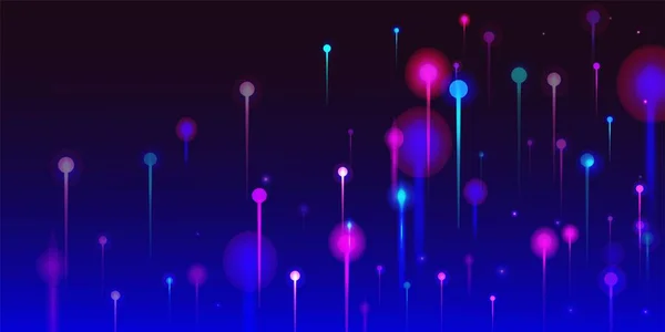 Fondo Pantalla Abstracto Rosa Azul Púrpura Banner Tecnología Red Inteligencia — Vector de stock